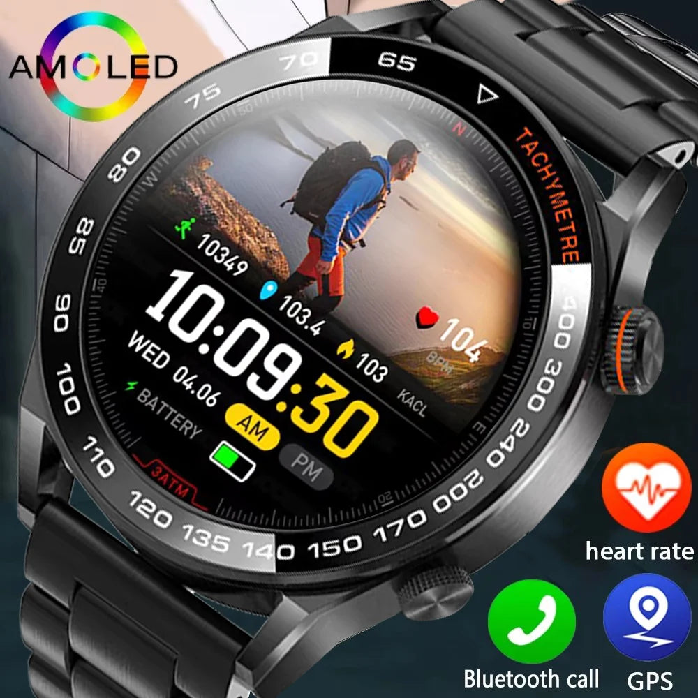 2026 New Smart Watch Men 1.5 inch Bluetooth Call Heart Rate Health 107+ Sports Fitness Watch Waterproof Business Man Smartwatch