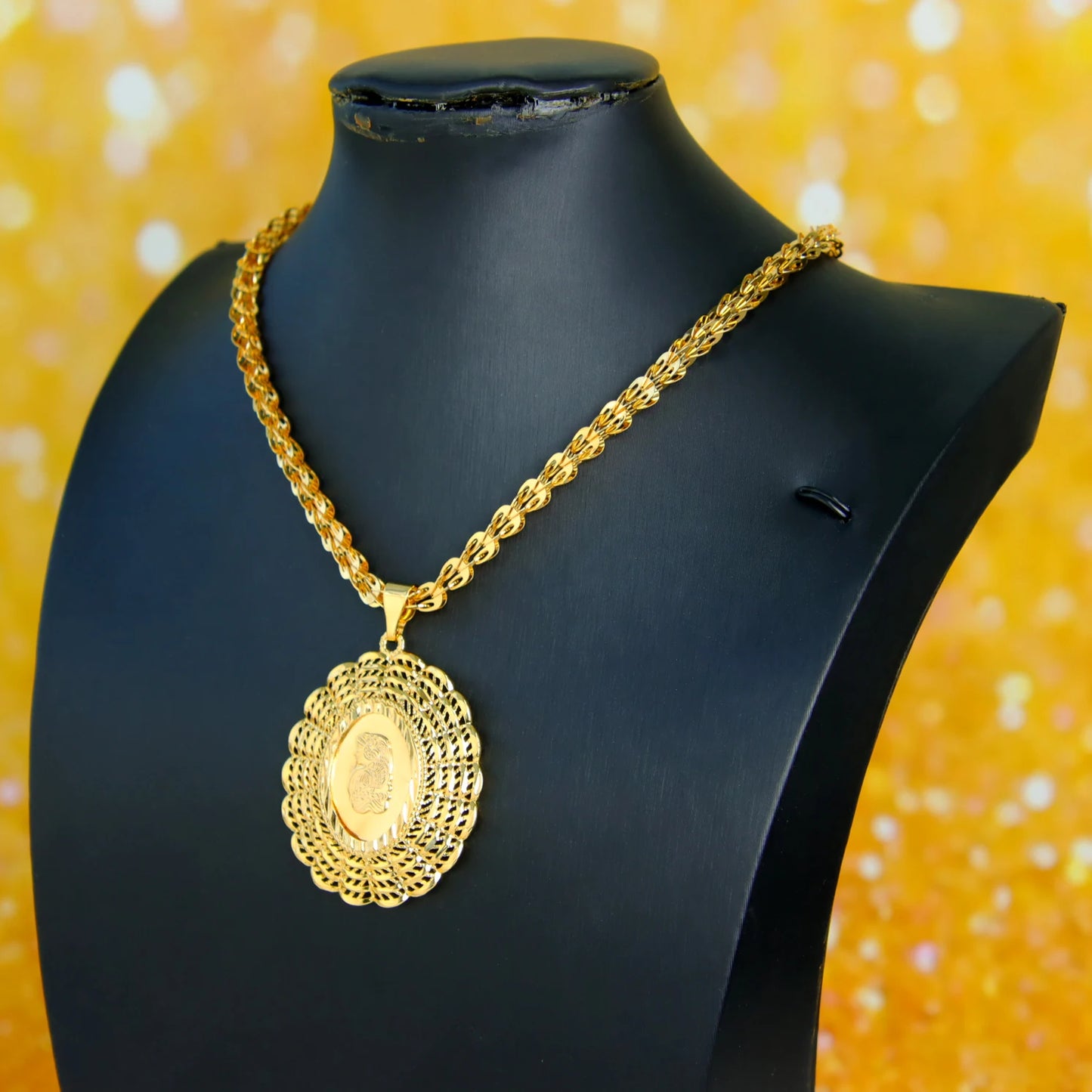 Necklace 21k Gold Plated Luxury Wedding Party set