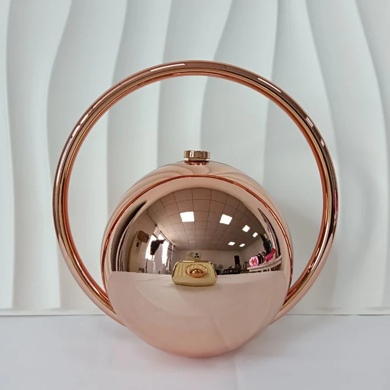 Exquisite Luxury Banquet Handbag Electroplated Handle Fashion Spherical Design Multi-functional Coin Purse Party Bag Acrylic Bag