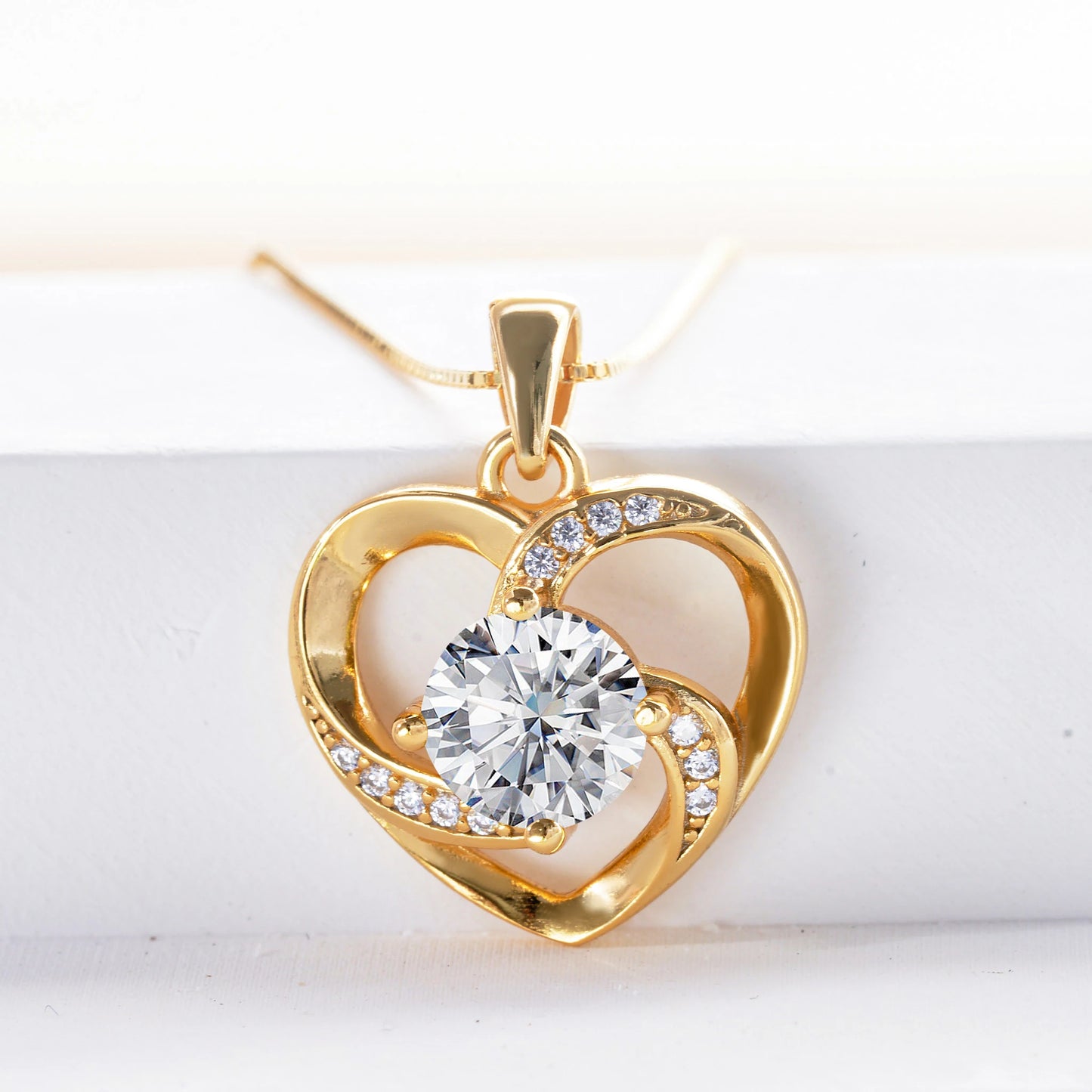 Gold Plated Classic Heart Pendant Necklace