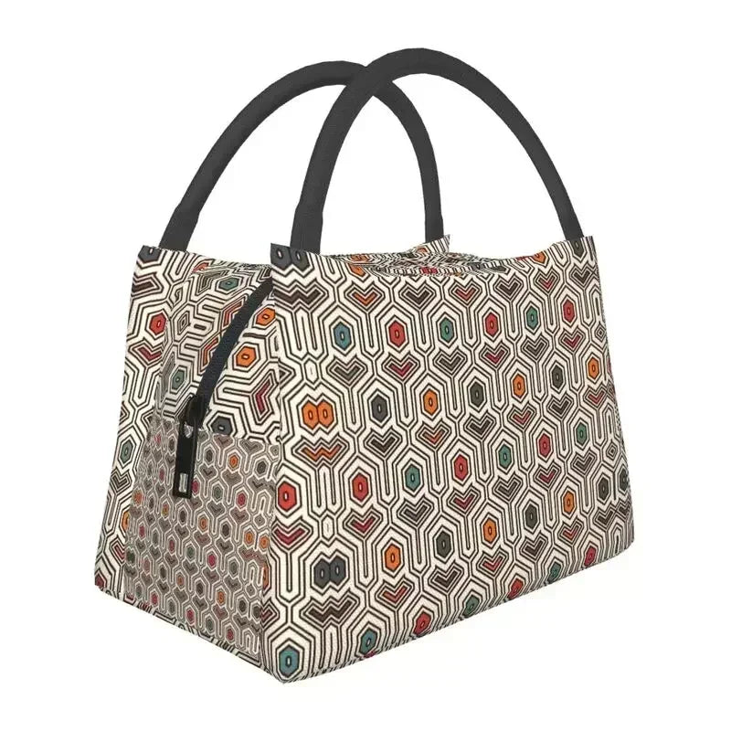 Ankara Print Insulated Lunch Bag for African Pattern Wax Design