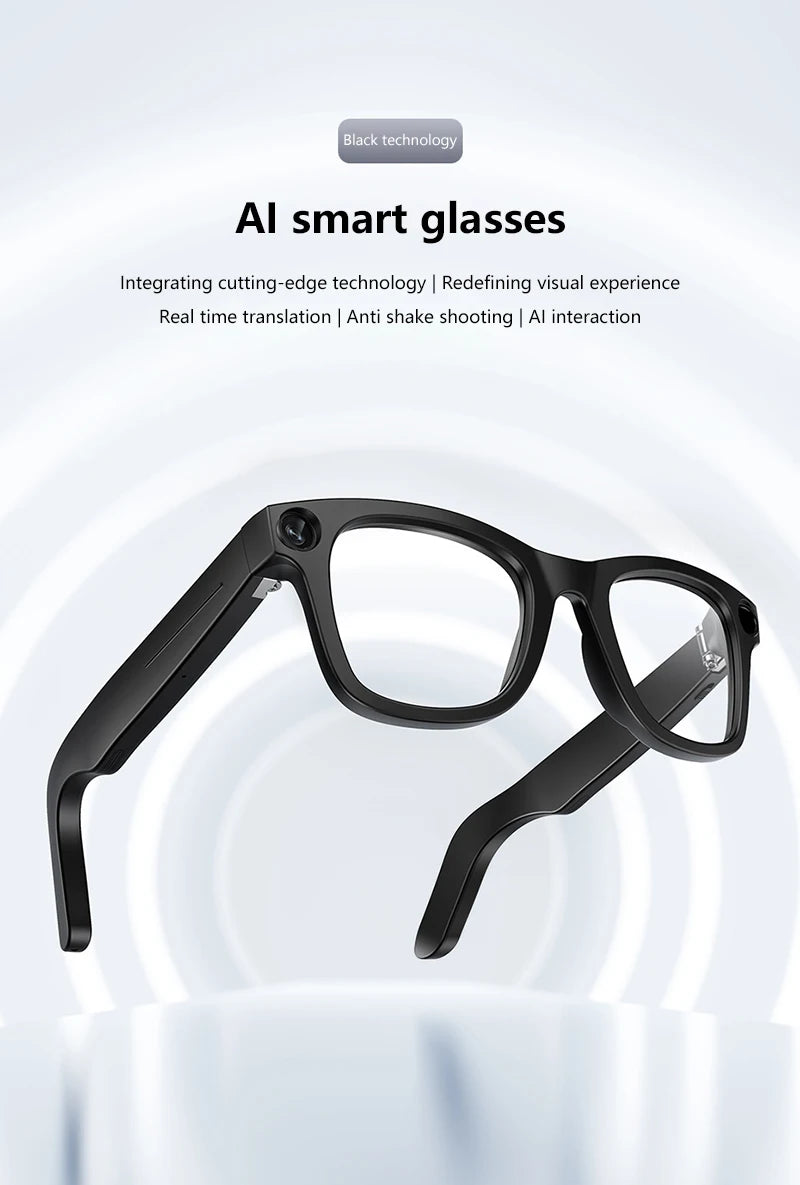 G300 Smart AI Glasses 800W pixel AI Shooting Camera HD Photo Video Voice Call Translation Waterproof Bluetooth Glasses