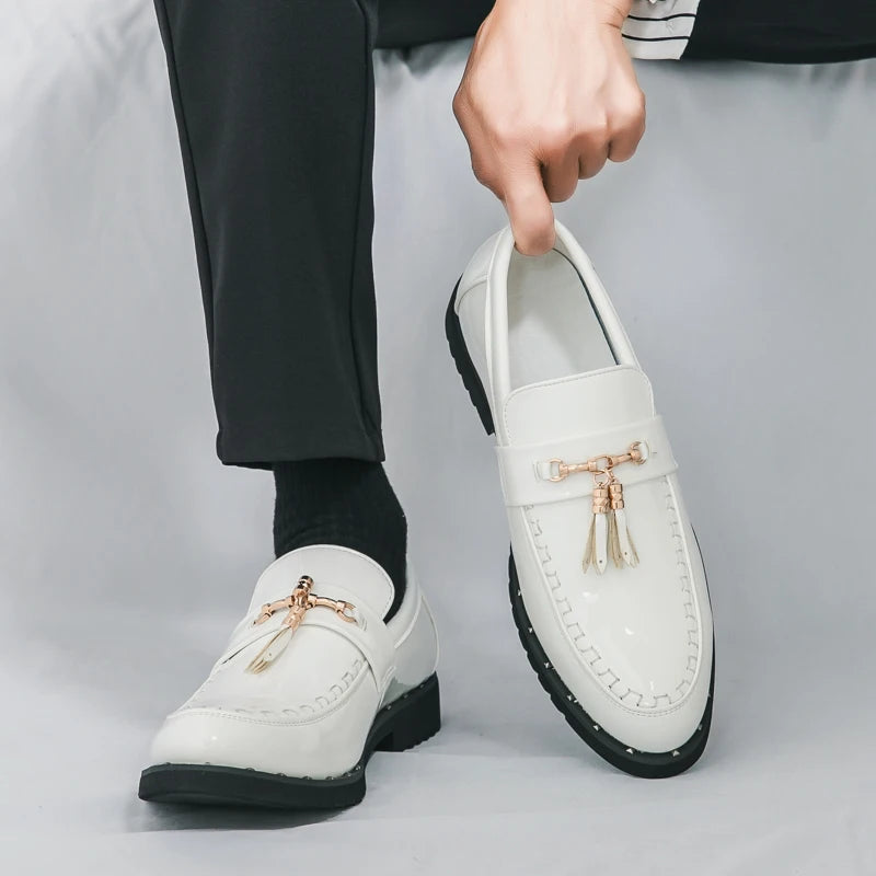 Loafers Tassel Fashion  Leather Casual Shoes for Men