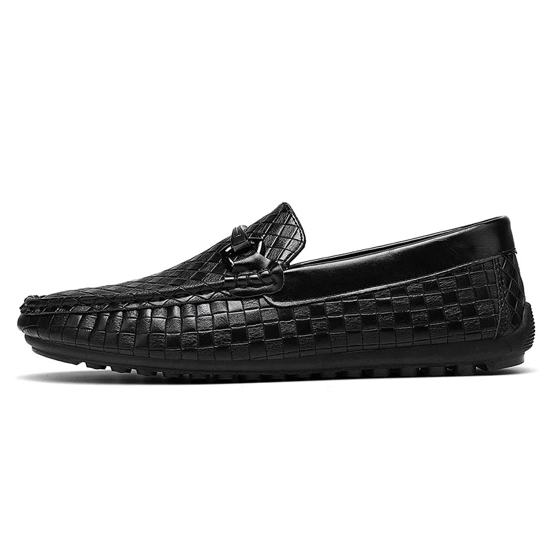 High Quality Men Loafers  Leather Shoes Slip on Flats Comfortable  Lightweight Walkingand  Driving Shoes