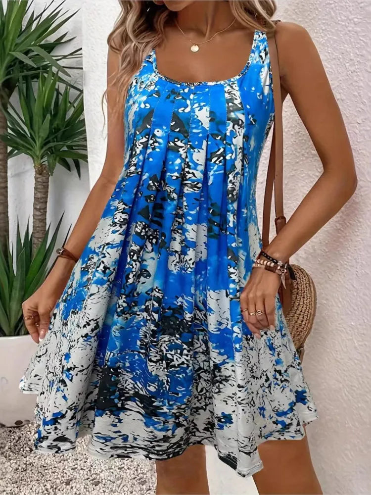 Sexy Sleeveless SummerThin Shoulder Strap Vacation Dress
