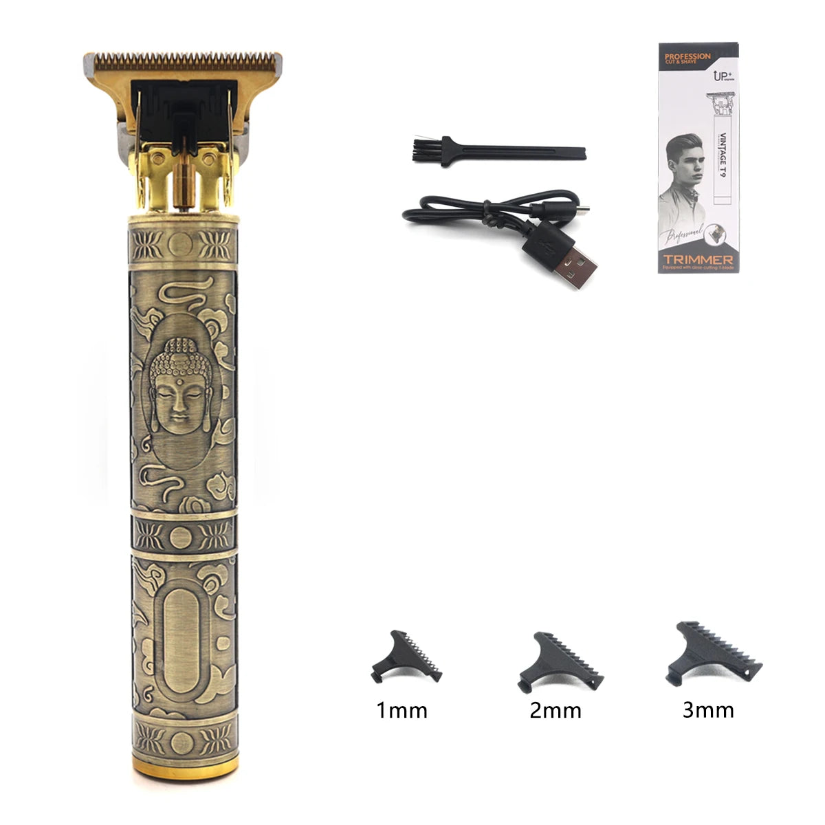 Hair Trimmer Machine Metal Body Stainless Steel Blade Hair Clipper Beard Trimmer for Men