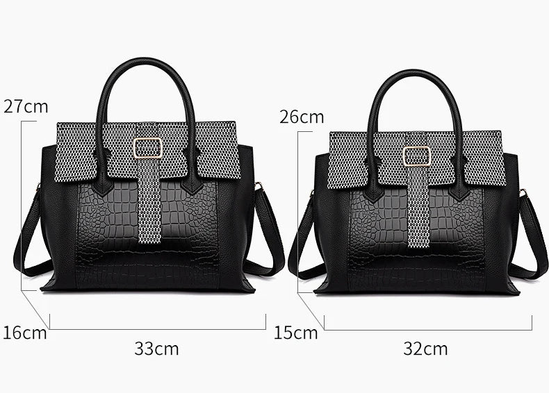 Brand Crocodile pattern Leather luxury Handbags Designer High Quality alligator large capacity Lady  Shoulder Crossbody Bag