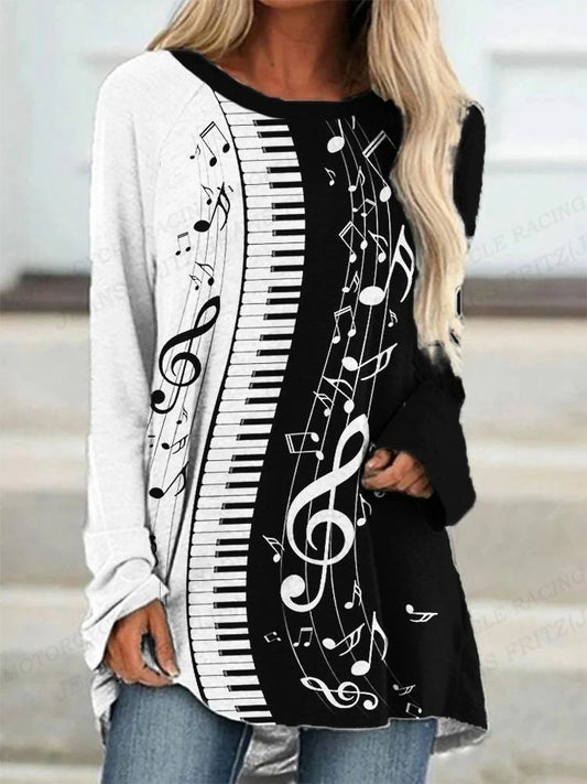 Music T shirt Long Sleeve Tops