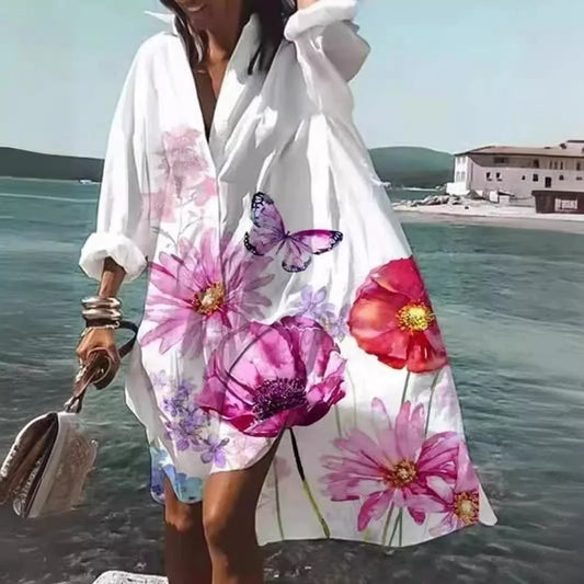 Plus size loose skirt casual comfortable and fashionable vacational  dress