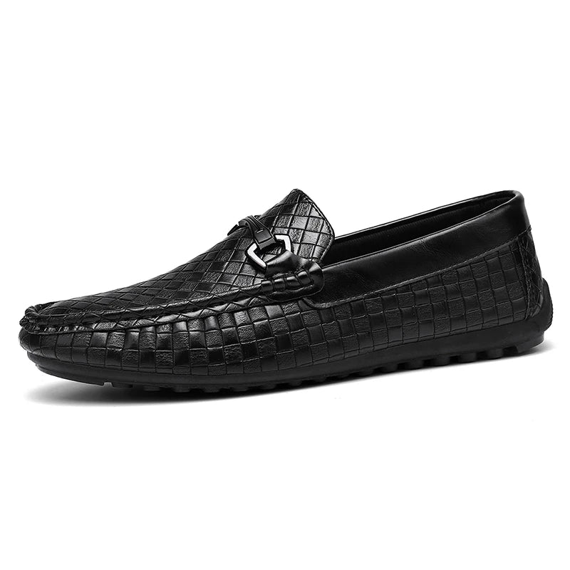 High Quality Men Loafers  Leather Shoes Slip on Flats Comfortable  Lightweight Walkingand  Driving Shoes