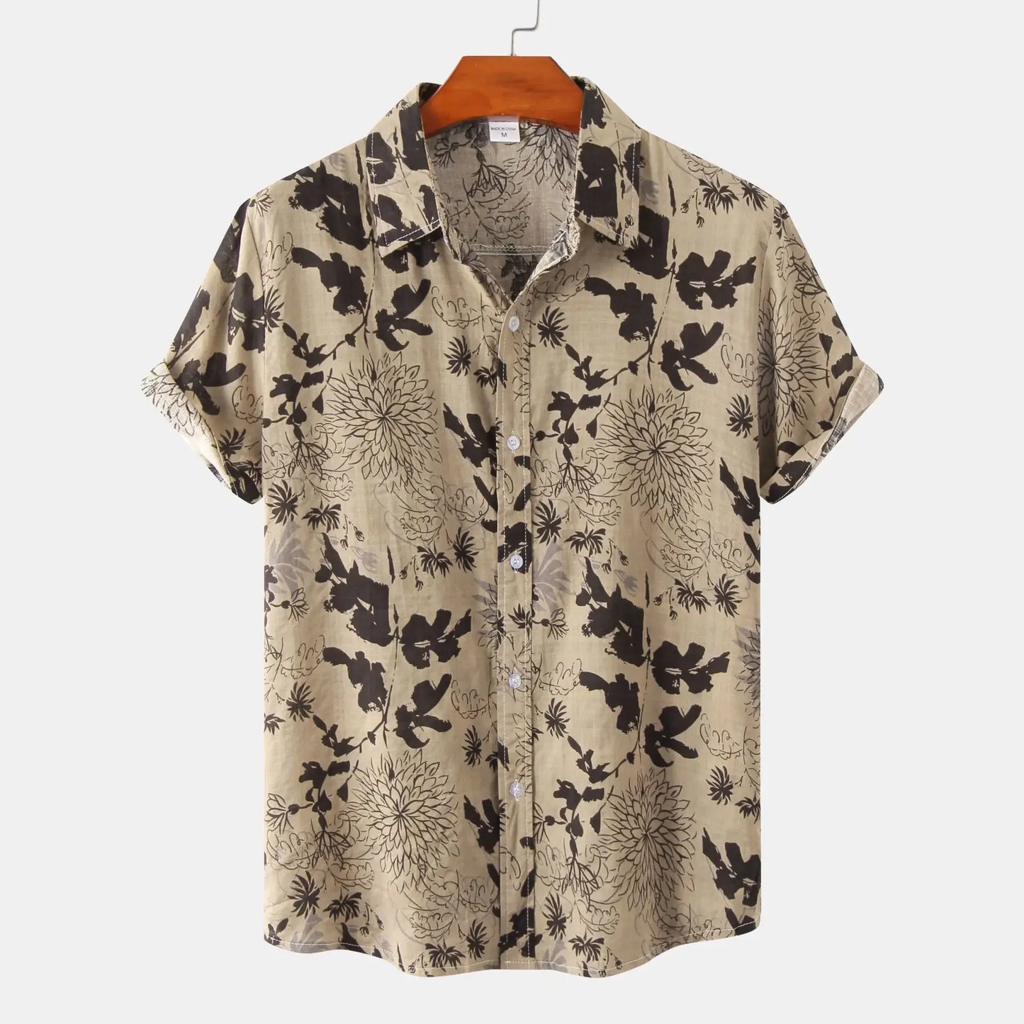 Summer  Fashion Social Beach Style Men Short Sleeve