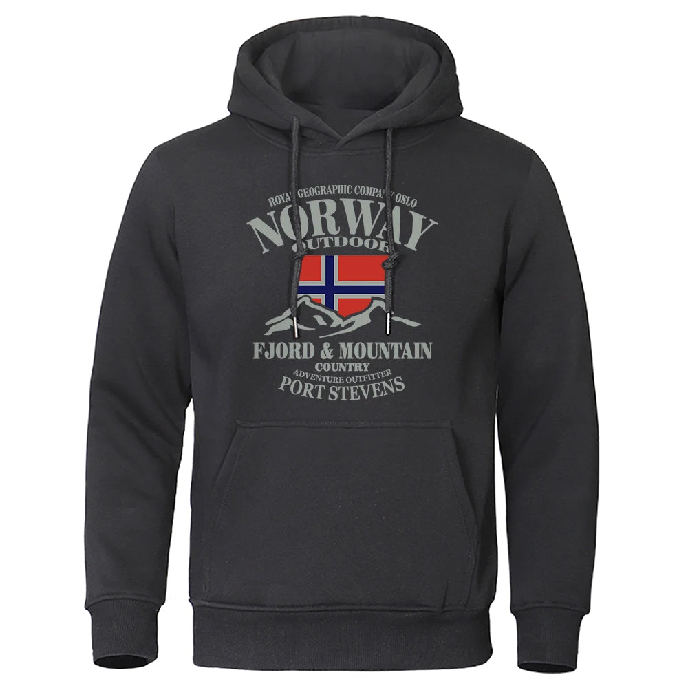 Norway FjordFashion High Quality Hoody Oversize Casual Mountain Hoodies For Men And Women