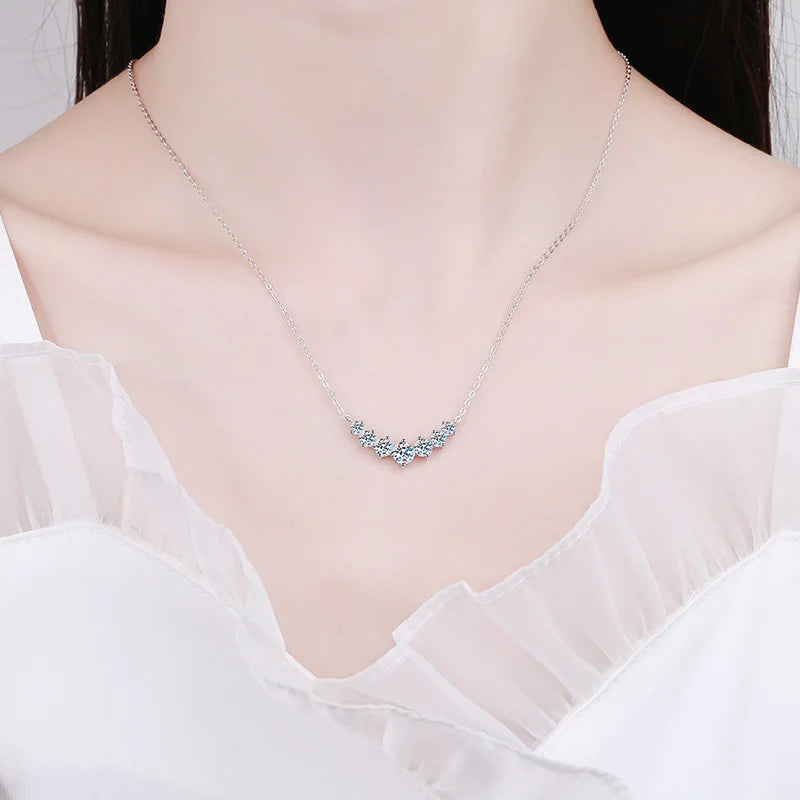 Sterling Sliver Plated 18k White Gold Necklace