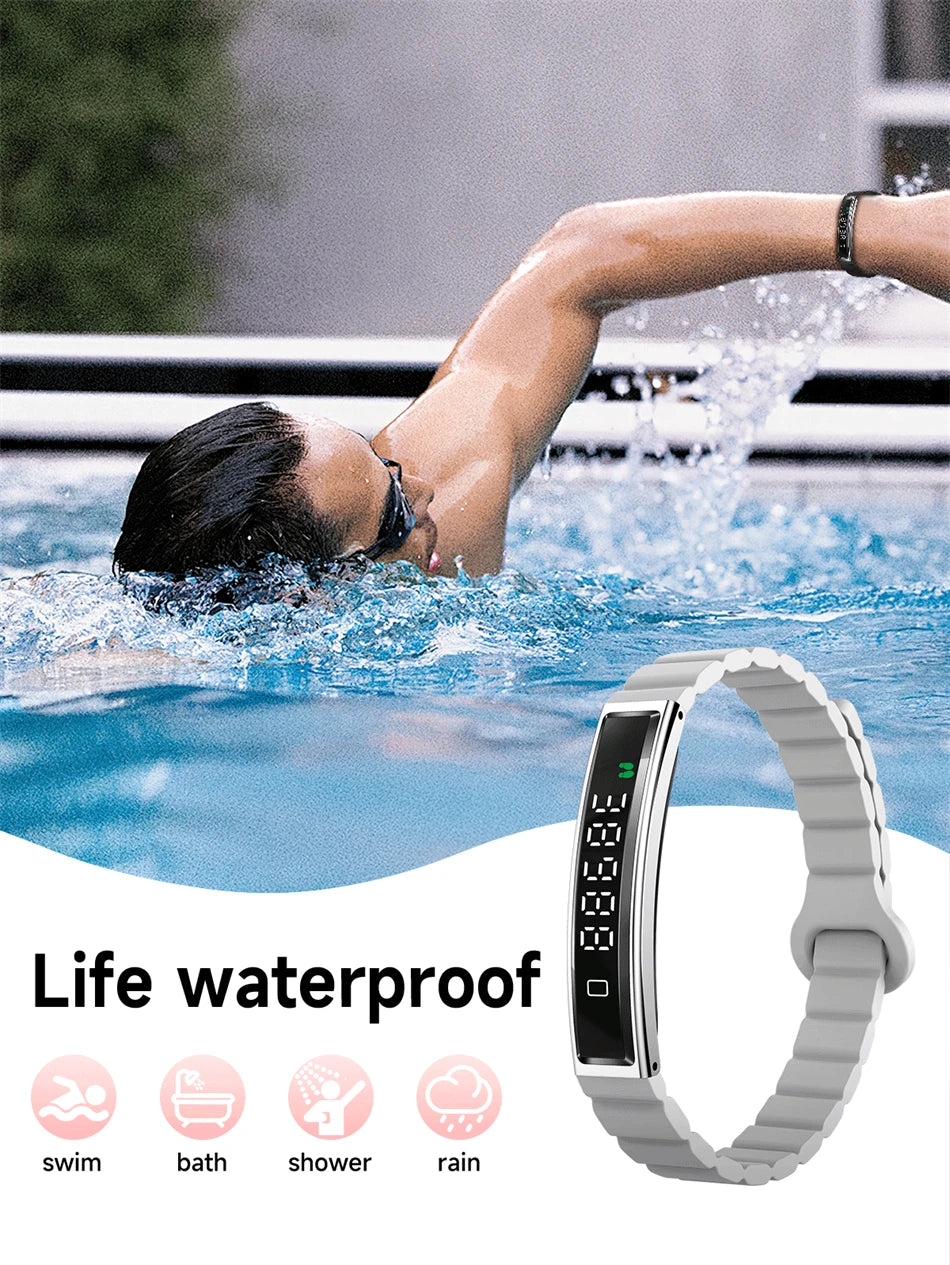 Health Smart Band Fitness Tracker Smartwatch with Heart Rate Blood Oxygen Sleep Monitor Waterproof Pedometer Watch for Unisex