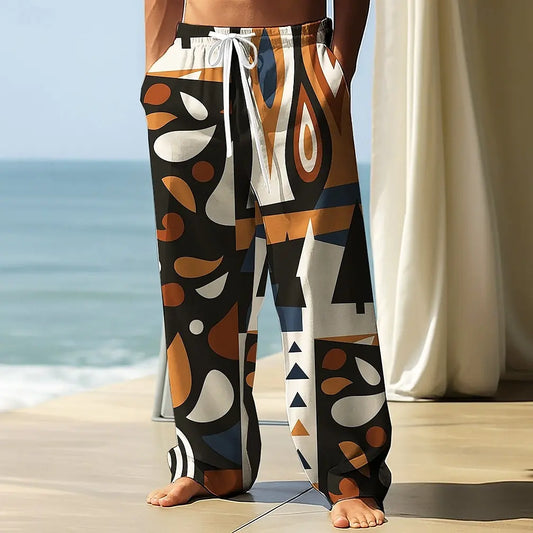 Trousers Baggy Pants Casual Pants Mid Waist Elastic Drawstring Waist Pants Streetwear