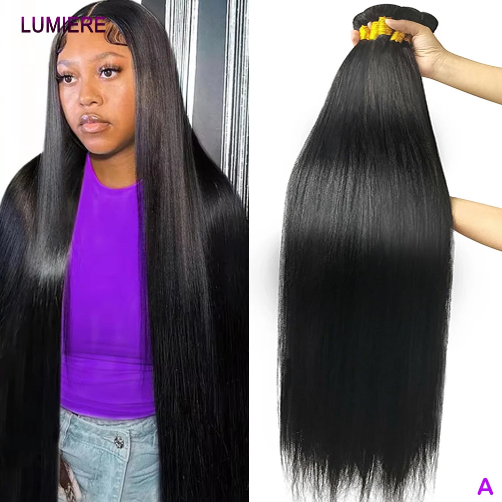 18A Double Drawn Bone Straight Human Hair Bundle 100% Virgin Human Hair Unprocessed Human Hair Extension