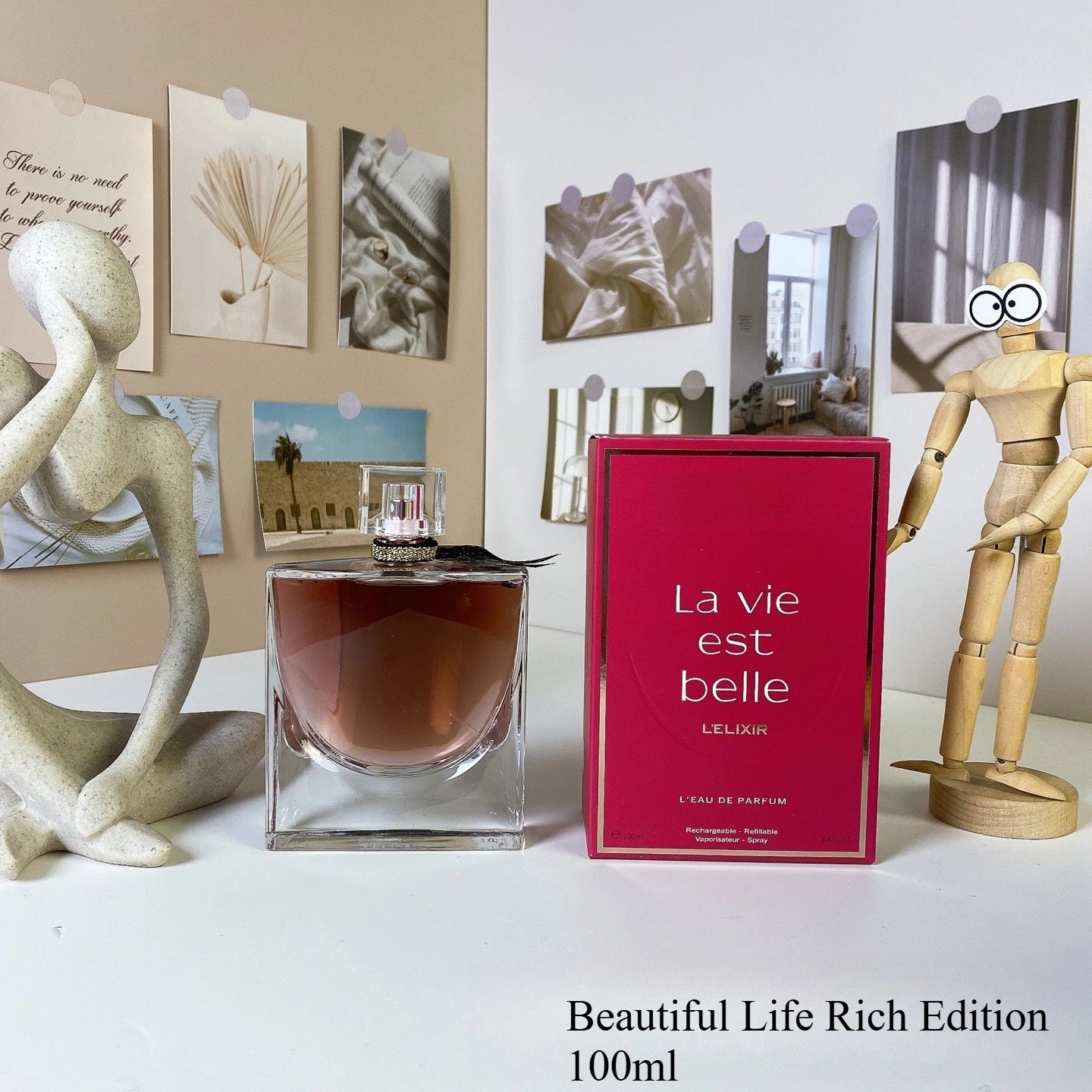 Eau de Parfum 100ml, beautiful life & White Musk Accord, Unisex Long Lasting Fragrance, Day to Night Wear, Elegant Floral Scent