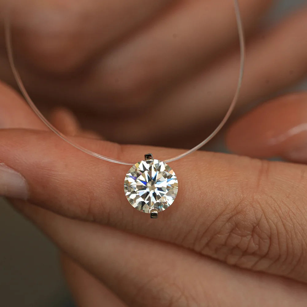 Pendant Necklace Transparent Fishing Line Chain Party