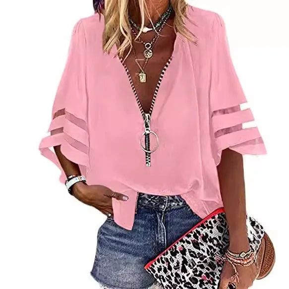 Summer Casual Short Sleeve Tops