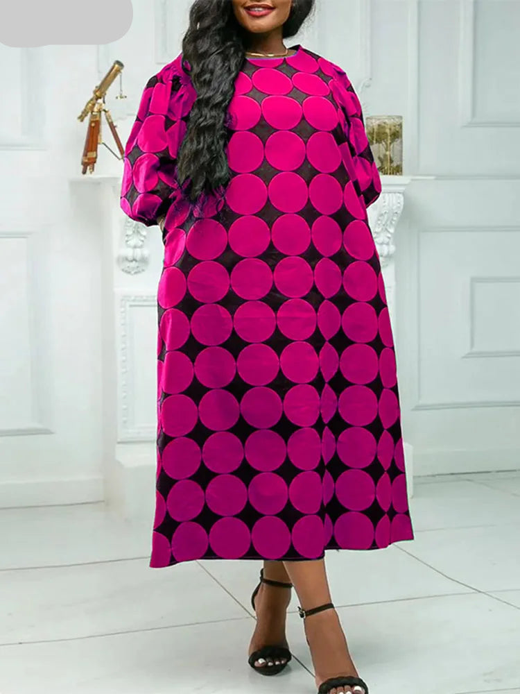 Long Shirt Dress  Sundress Summer Puff Sleeve Loose Casual