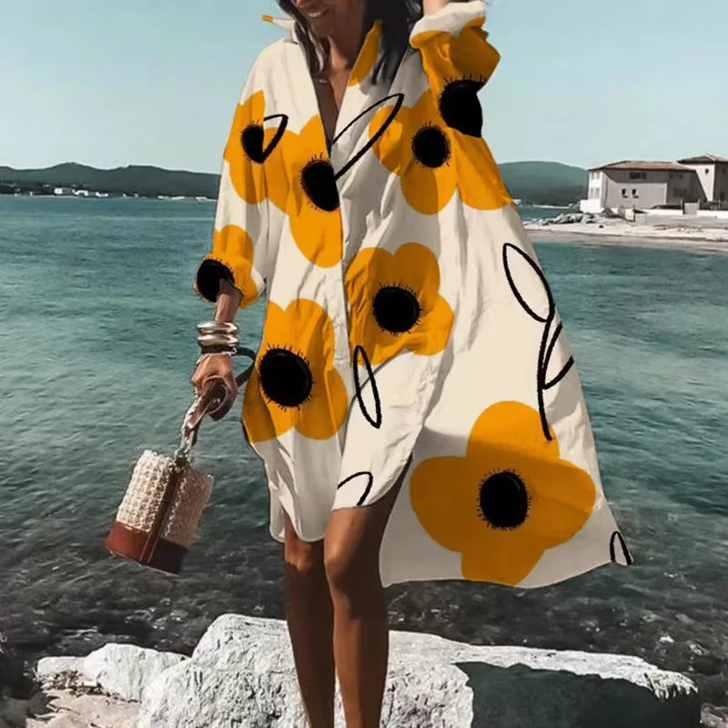 Plus size loose skirt casual comfortable and fashionable vacational  dress