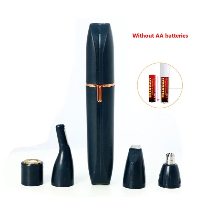 4 In 1 Electric Hair Remover Full Body Shaving Facial Epilator Shaver Eyebrow Trimmer Nose Bikini Line Painless Epilator
