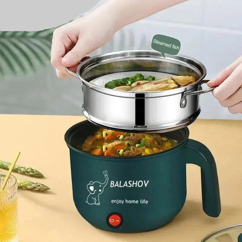 Mini Electric Cooker Non-stick Cooking 1-2 People Double Hot Pot steamer Hot Pot Multifunction Electric Cooker for Home 220V EU