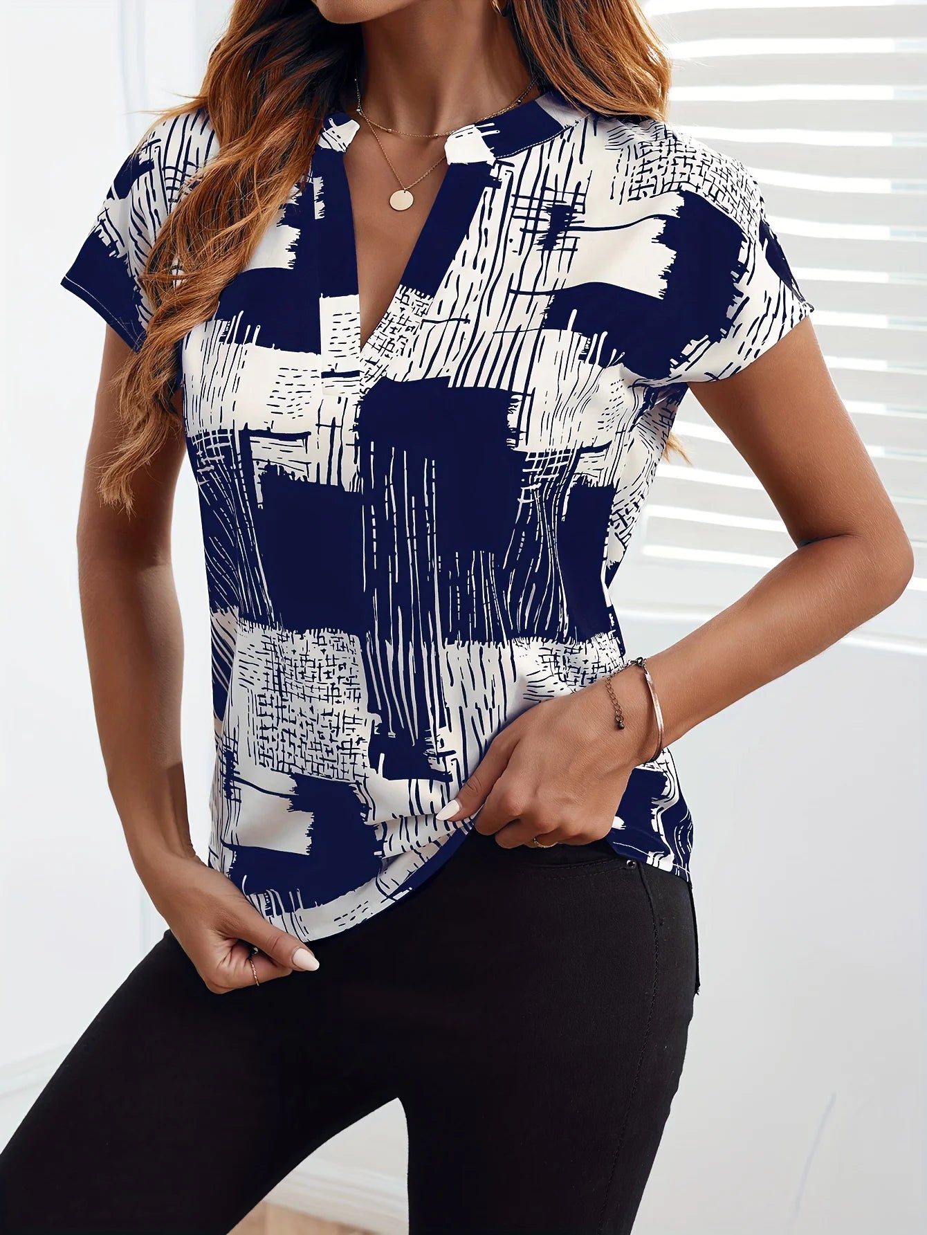 V-Neck Short Sleeve Shirt