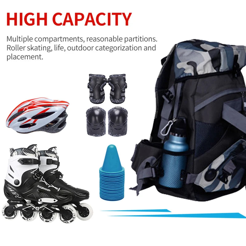 Fashion Outdoor Bags Unisex Professional Roller Skates Backpack