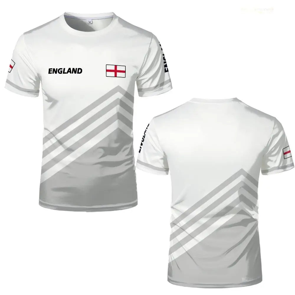 New England Flag Print T-shirt Summer Outdoor Sports Jersey