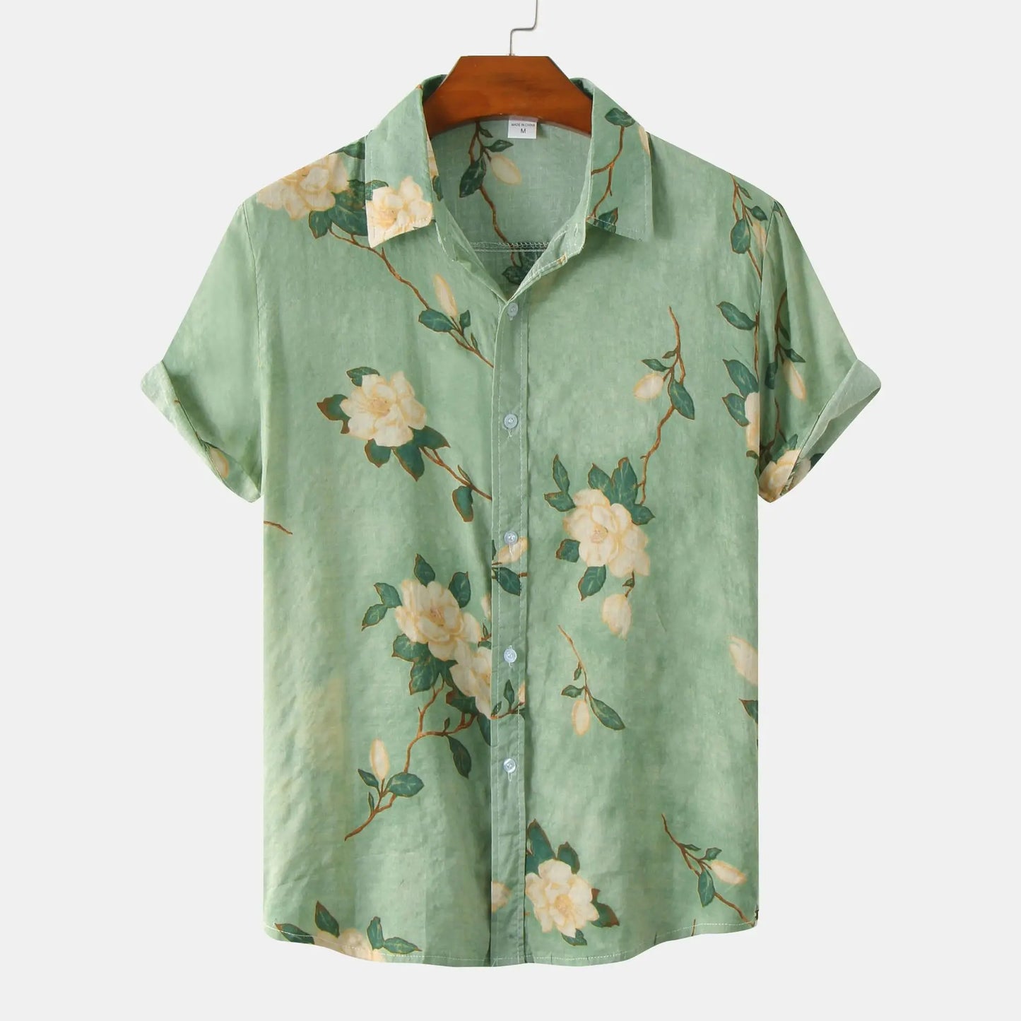 Summer  Fashion Social Beach Style Men Short Sleeve