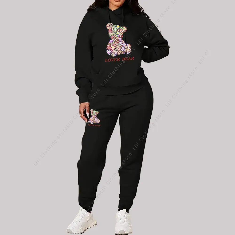 Women's Sets Hoodies  Outfits Sportswear Trend Ladies Tracksuit