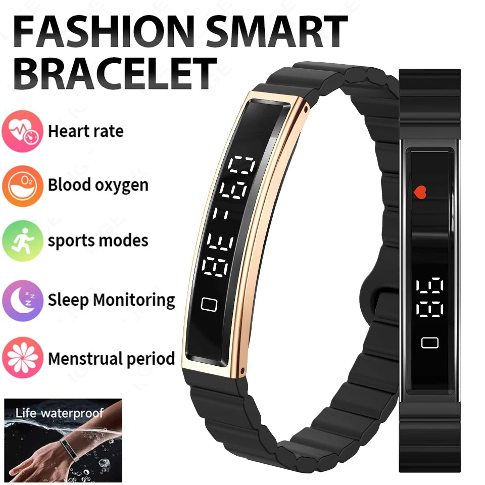 Health Smart Band Fitness Tracker Smartwatch with Heart Rate Blood Oxygen Sleep Monitor Waterproof Pedometer Watch for Unisex