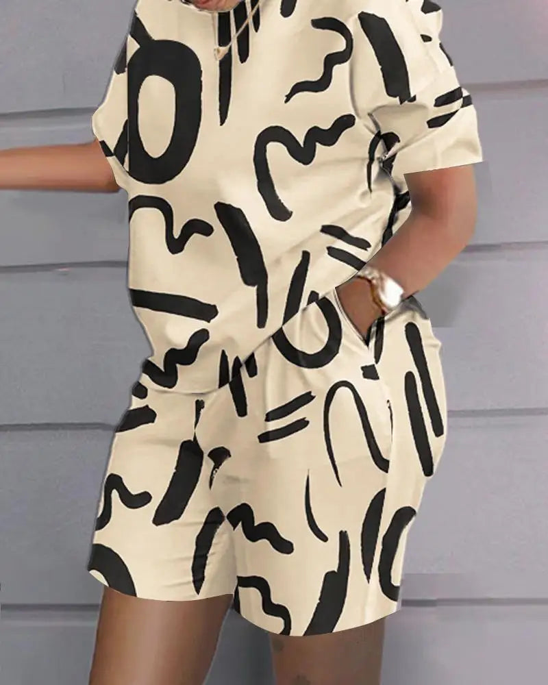 Summer Luxury T-shirt+Shorts 2 Piece Sets  Soft Jogging Tracksuit