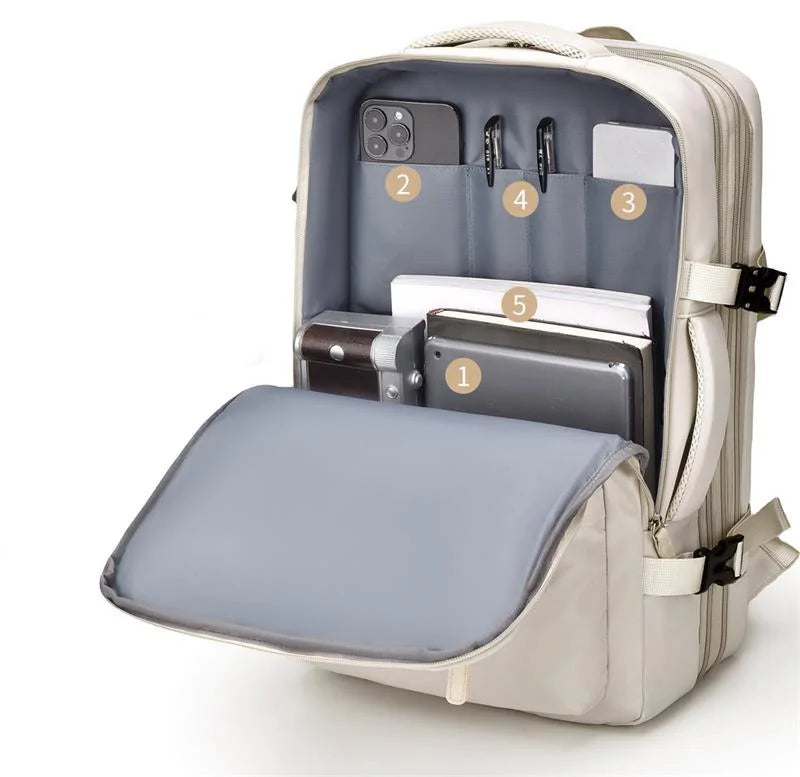 Travel Backpack 46x30x20 Cabin Waterproof And Laptop Space