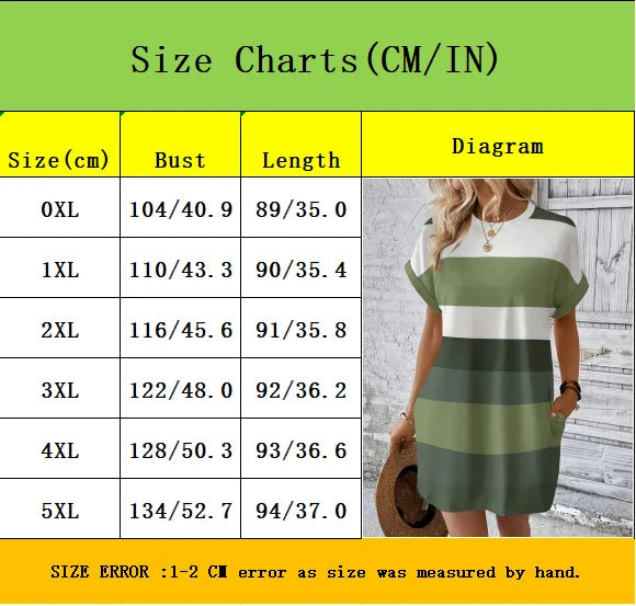 Elegant Stripes, Roll-Up Sleeves, Pockets - Comfortable & Casual Women's Dress