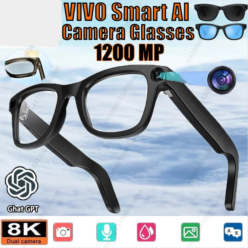 G300 Smart AI Glasses 1200W pixel AI Shooting Camera HD Photo Video Voice Call Translation Waterproof Bluetooth ChatGPT