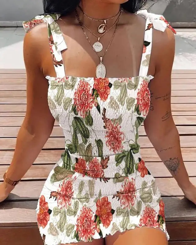 Elastic Waist Summer Sleeveless Off The Shoulder Party Dress