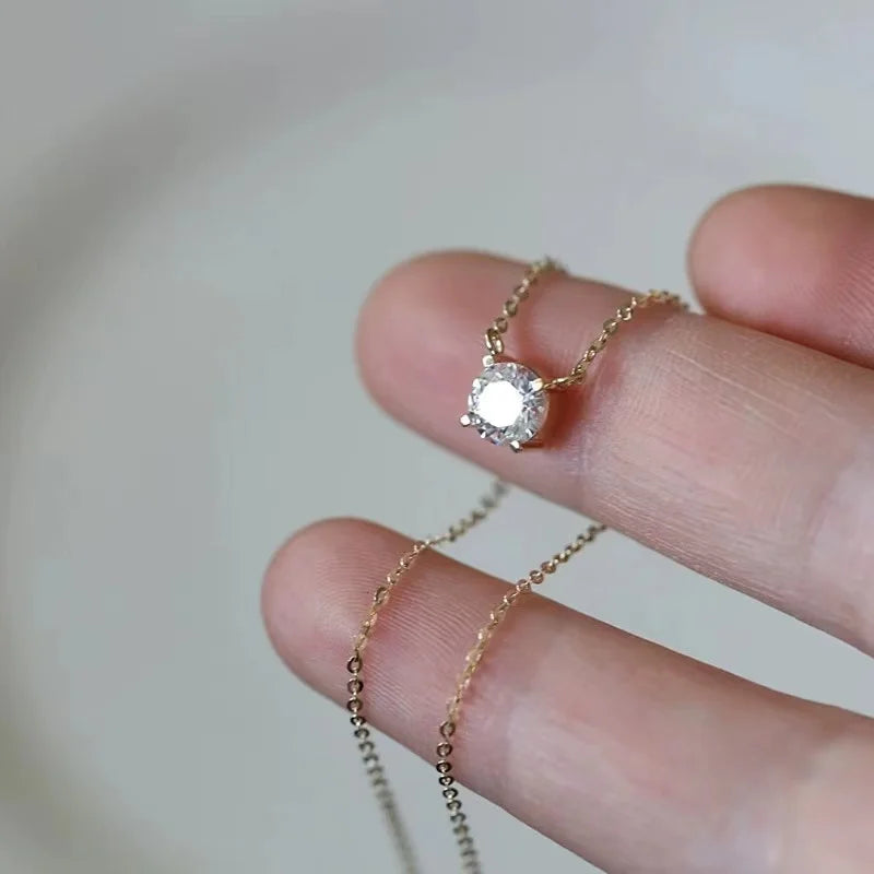 silver 18k gold pendant Multi-functional single necklace