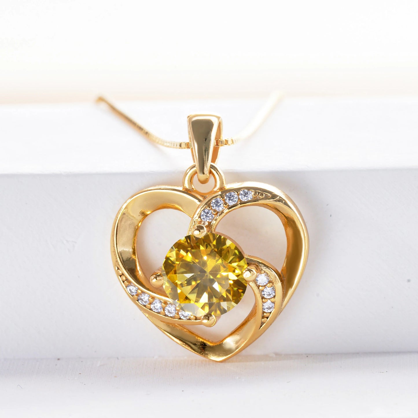 Gold Plated Classic Heart Pendant Necklace