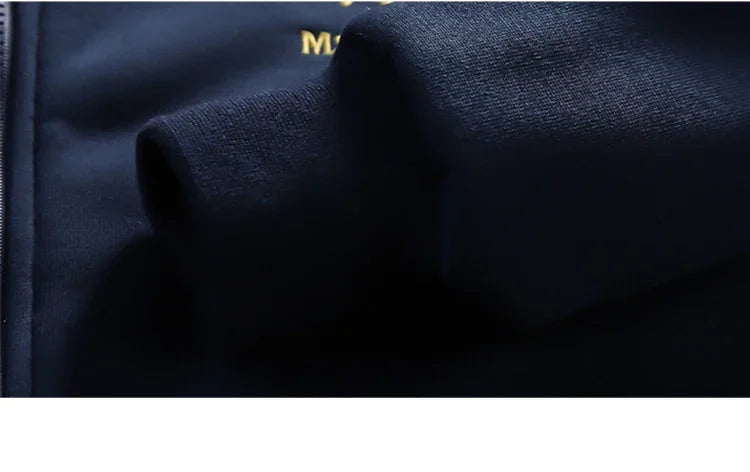 Men's autumn and winter sports set hooded casual cardigan jacket outdoor thickened warm sport