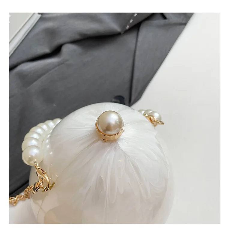 New acrylic eggshell bag 2025 fashion niche design women's messenger bag portable dinner bag