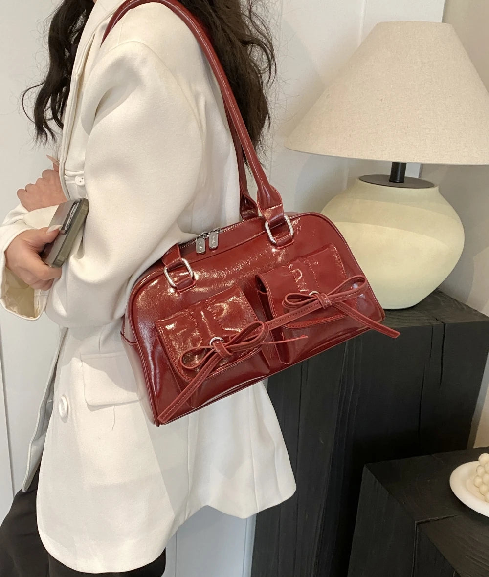 Shoulder Bags with  Big Capacity Commuter Mini Boston Underarm Luxury Designer Handbag