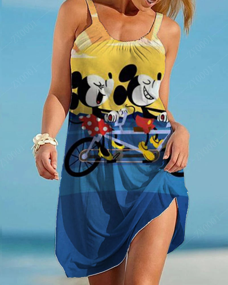 Plus Size Dressess Seaside Disney Elegant Women's Summer Dress