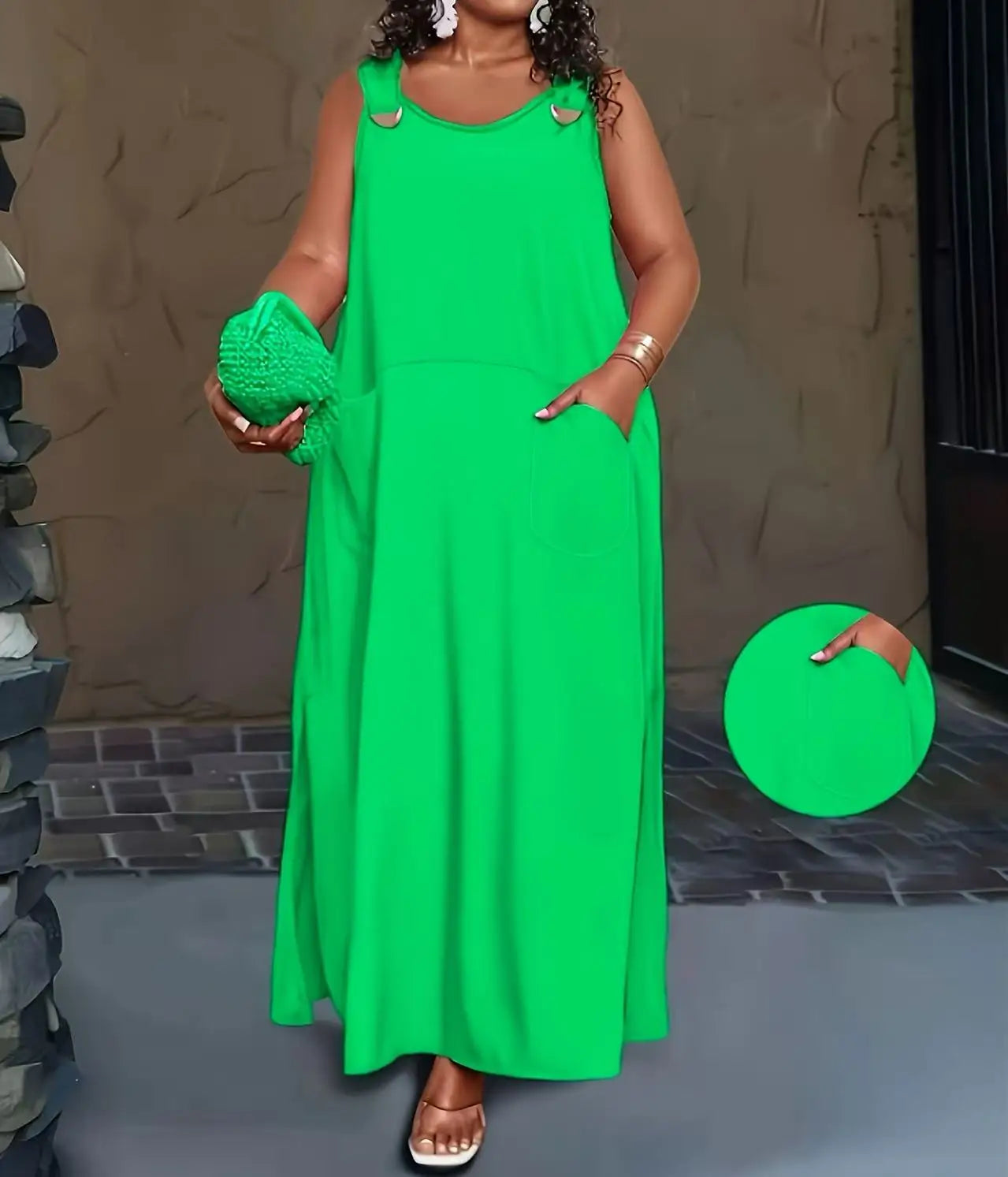 New Solid-Color Spring And Summer Dress From Europe And America