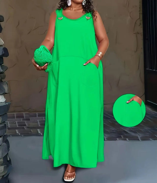 New Solid-Color Spring And Summer Dress From Europe And America
