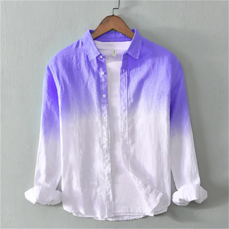Spring and Autumn Shirt Casual Long Sleeve Collar Shirt