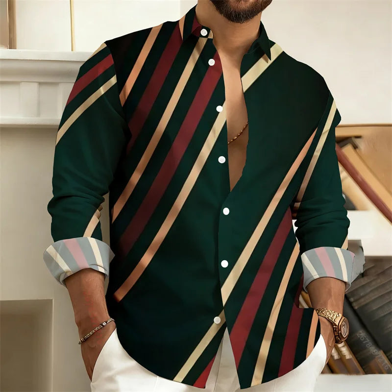 Long-Sleeve Shirt, Stylish Men's Shirt, Outdoor Streetwear Trendy Men's Top S-6XL