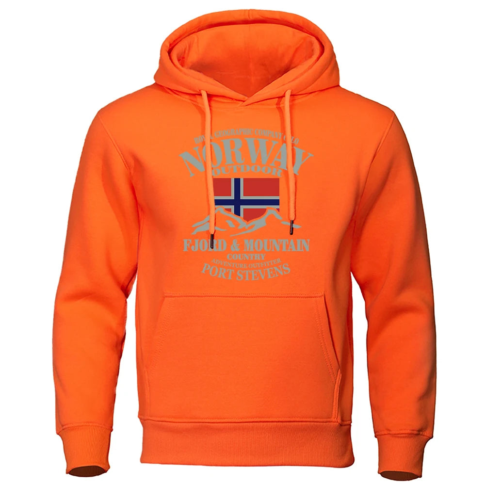 Norway FjordFashion High Quality Hoody Oversize Casual Mountain Hoodies For Men And Women