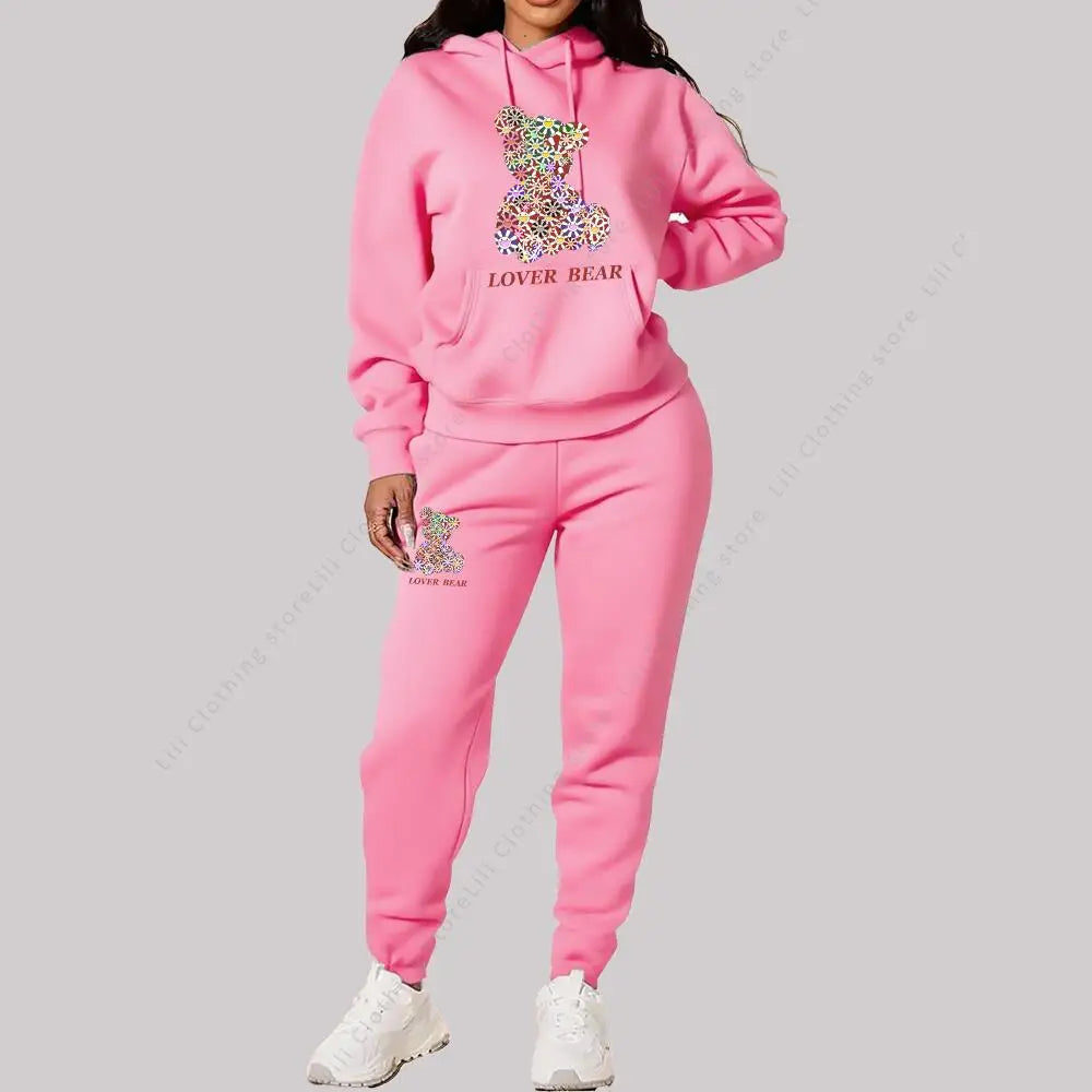 Women's Sets Hoodies  Outfits Sportswear Trend Ladies Tracksuit